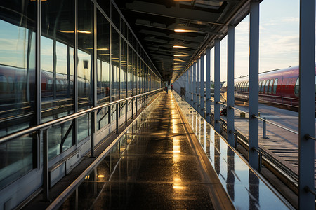 舷梯机场停机坪窗户背景