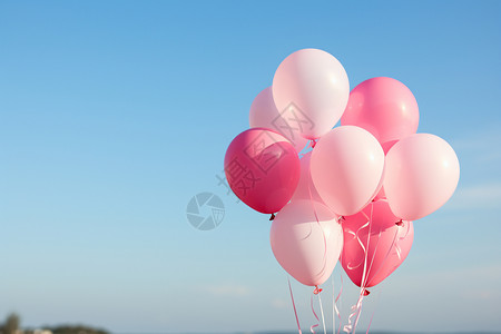 情人节飘着的气球图片