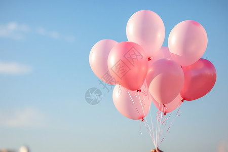 浪漫爱情背景上的气球背景