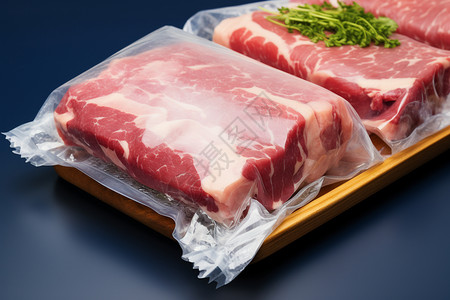 塑封冷链猪肉背景图片