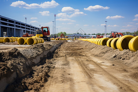 下水道基础设施城市基建下水道排水管背景