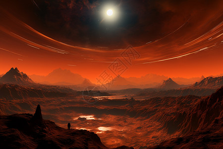 土卫二月亮土星科幻外星星球设计图片