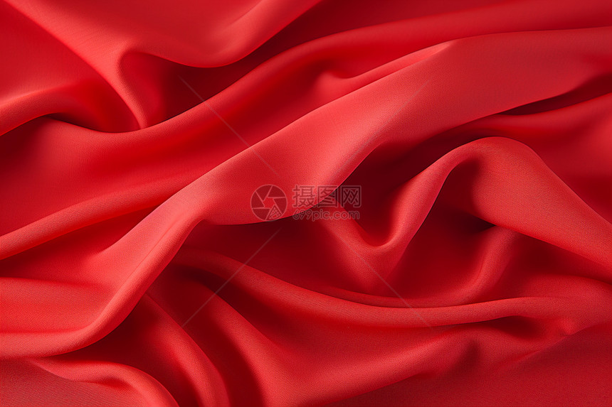 红色的丝绸背景图片