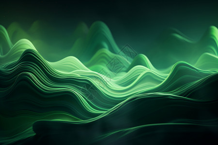 绿色波浪壁纸背景图片