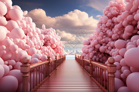 粉色的气球图片