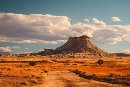荒芜的沙漠景观图片
