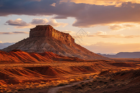 荒芜的沙漠风景图片