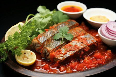 传统特色美食的番茄鱼头图片