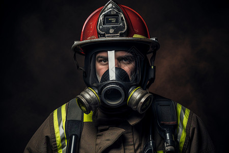 紧急救援的消防员背景图片