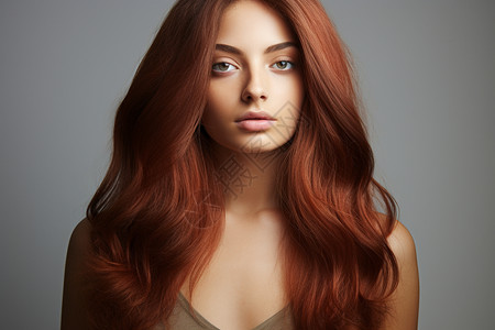 女性健康红发护发沙龙图片