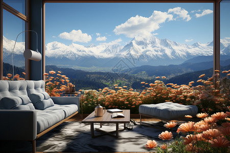 中式家装客厅自然植物主题客厅设计图片