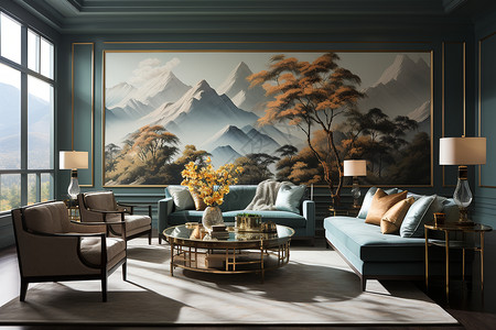中式家装客厅大气中式客厅设计图片