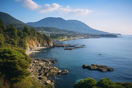 沿海山地景观图片