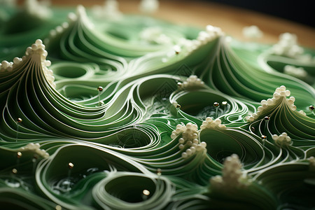 抽象绿色旋涡图片