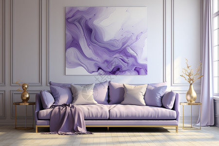 紫色的抽象家装壁纸高清图片