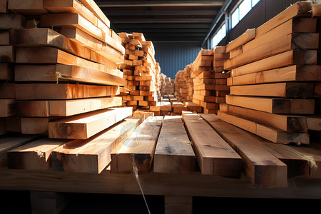 工业木材加工厂仓库图片