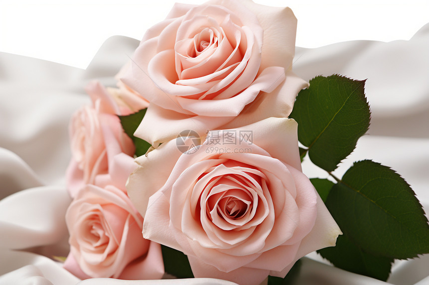 浪漫节日的粉色玫瑰花图片