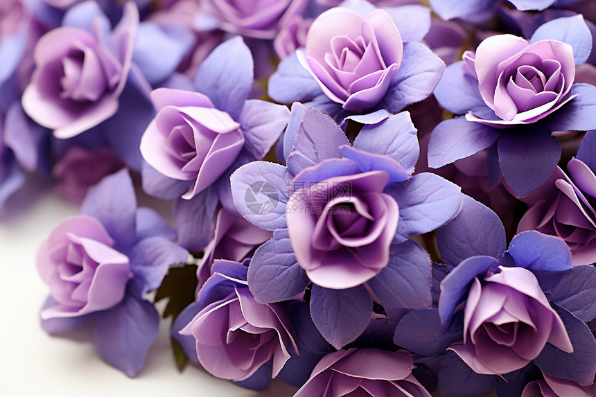 新鲜采摘的紫丁香花朵图片