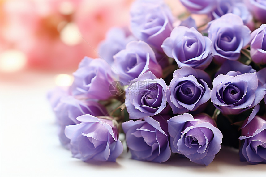 浪漫的紫丁香花朵图片
