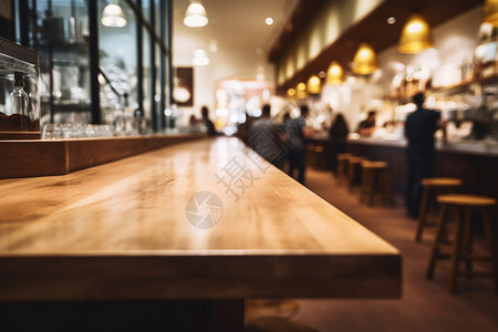 咖啡厅桌面木质餐桌产品展示区背景