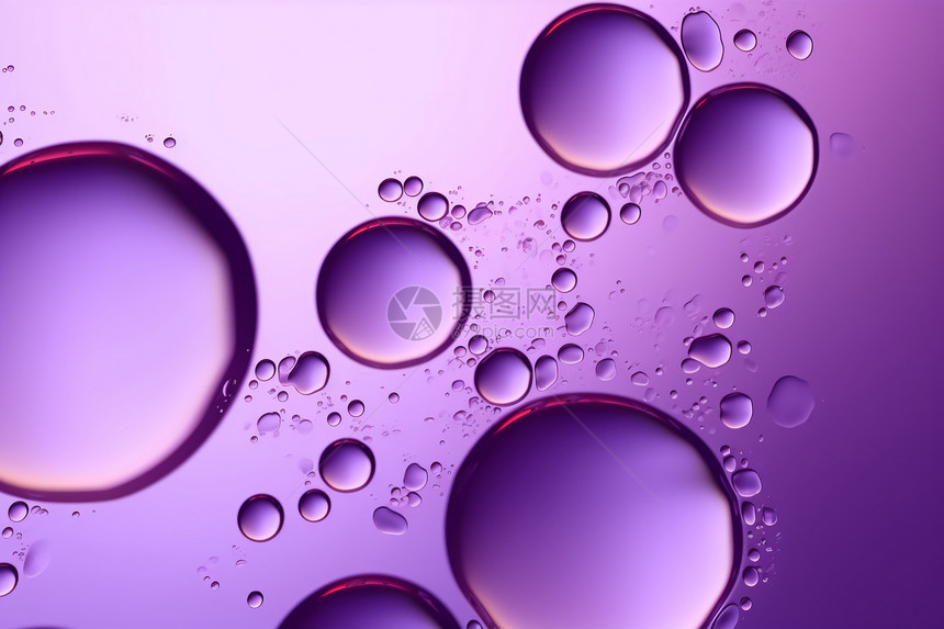 紫色背景油泡水壁纸图片