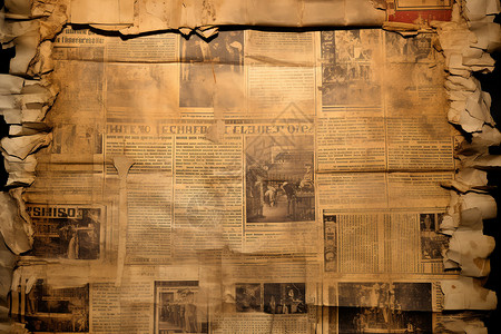 破旧的报纸背景图片
