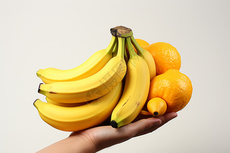 美味的香蕉和柑橘图片
