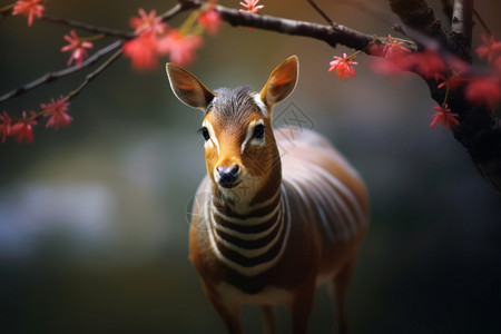 美丽的梅花鹿背景图片