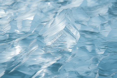 半透明冻结的冰面图片