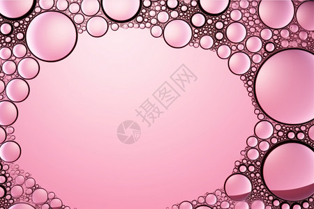 抽象粉色油滴气泡背景背景图片