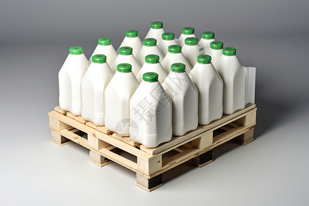 瓶装牛奶瓶装的牛奶饮品背景