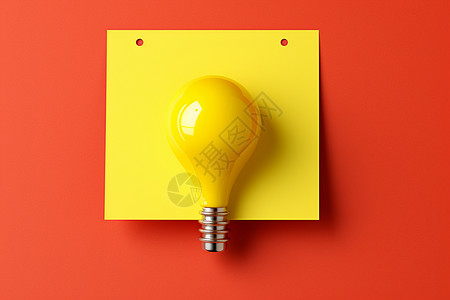 创意背景上的黄色灯泡背景图片