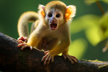 热带丛林中的猴子背景图片