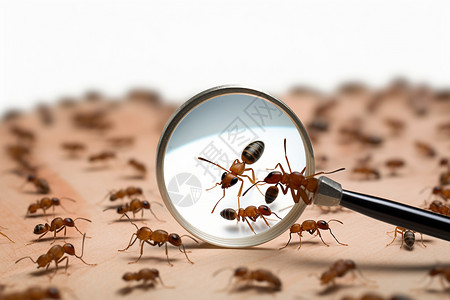 昆虫研究动物观察放大镜背景
