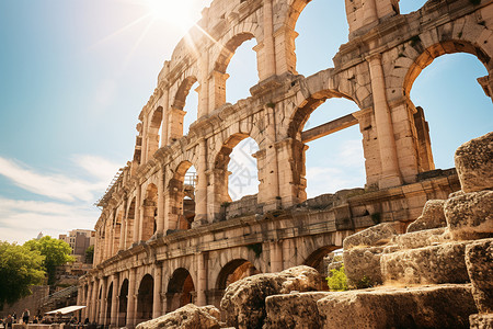 罗马纪念碑历史中的古建筑背景