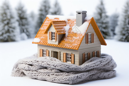冬季特写商业房屋财产设计图片