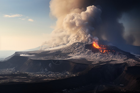 火山爆发背景图片