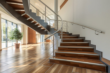 现代室内旋转楼梯高清图片