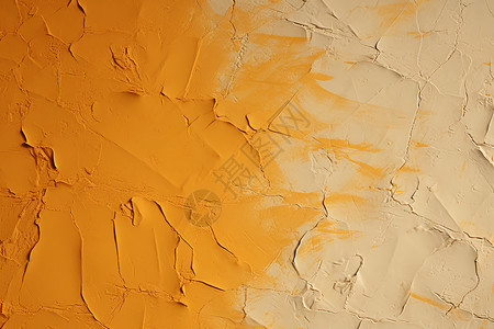 破裂的黄色墙壁背景高清图片
