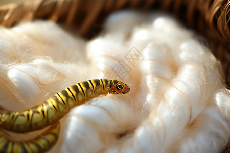 丝蚕养殖纺织丝羊毛高清图片