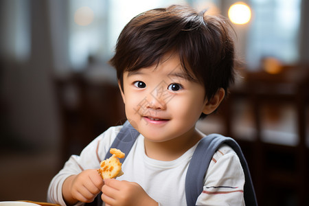 吃饭的孩子背景图片