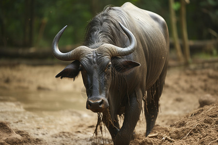 凶猛的非洲野水牛图片