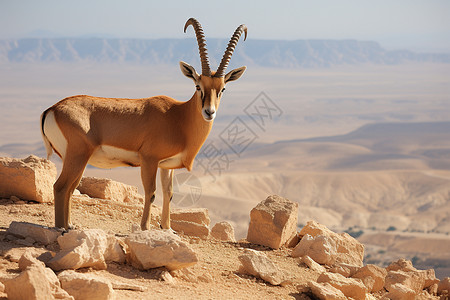 砂石地区的羚羊背景