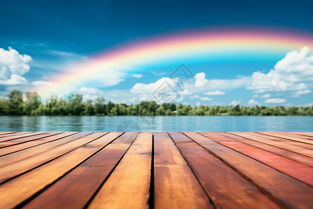 清新彩虹背景背景图片