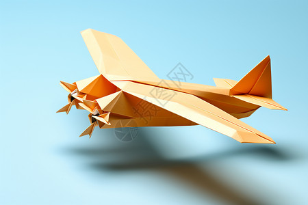 制作飞机素材手工制作的飞机模型插画