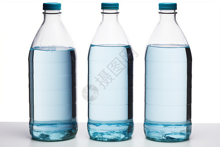 透明水瓶中的饮品图片