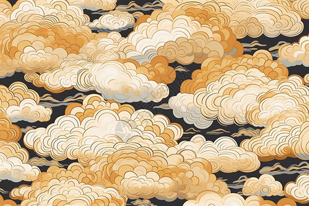 卡通风格的云层背景图片