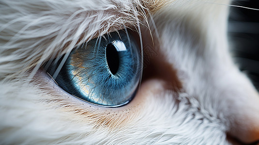 波斯白猫的蓝眼睛图片