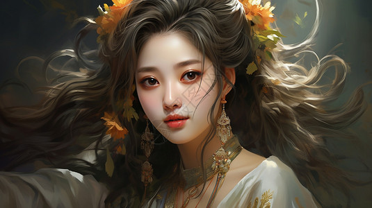 土家族图片湘西土家族美女插画