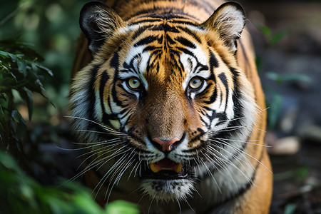 正在捕猎的孟加拉虎图片